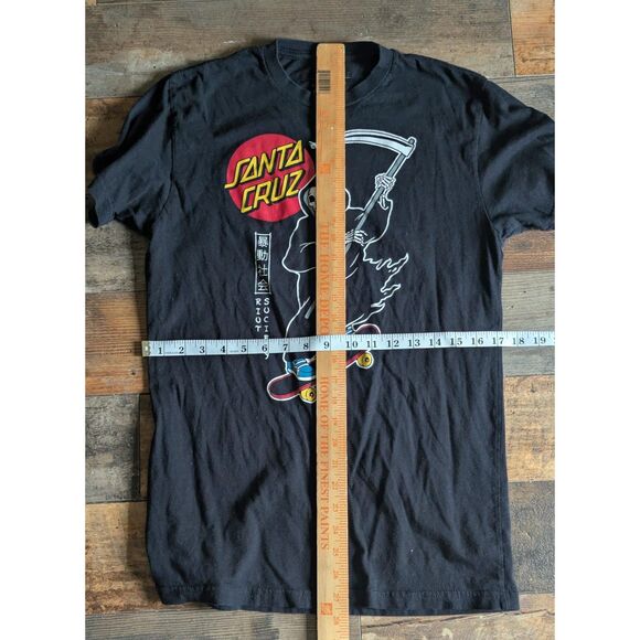 Riot Society x Santa Cruz Grim Reaper Skateboard T-Shirt Black Men's Size S - Picture 4 of 5